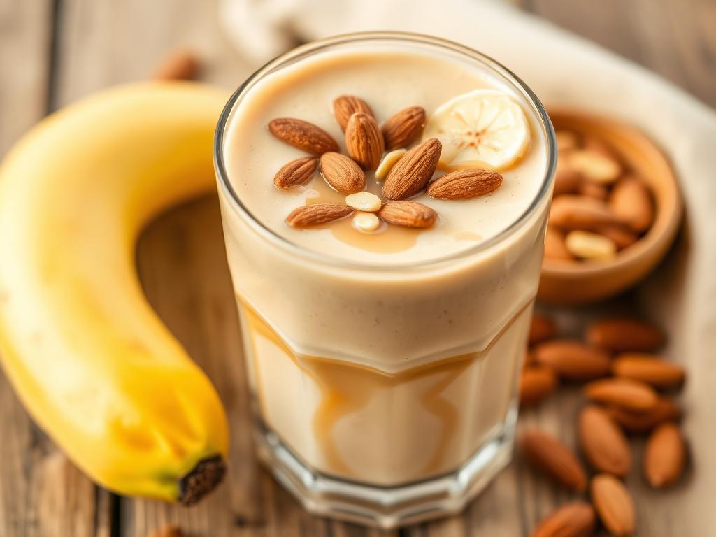 Halal Creamy Banana Almond Butter Smoothie