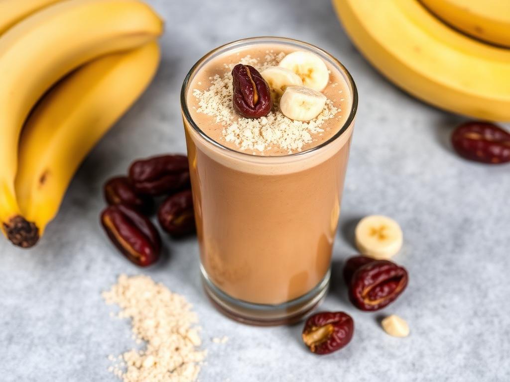 Halal Creamy Banana Date Protein Smoothie Recipe