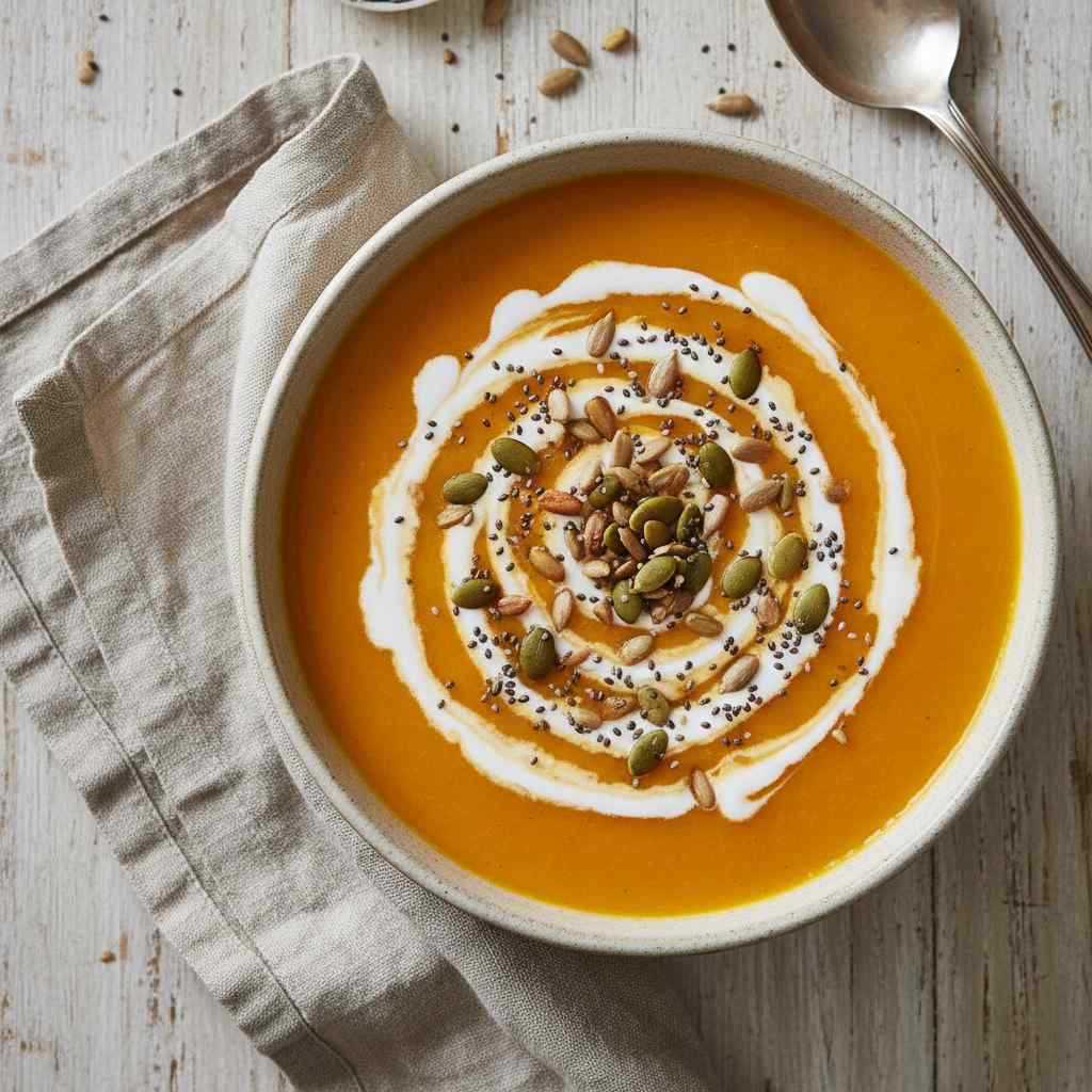 Halal Creamy Butternut Squash Soup (Dairy-Free)
