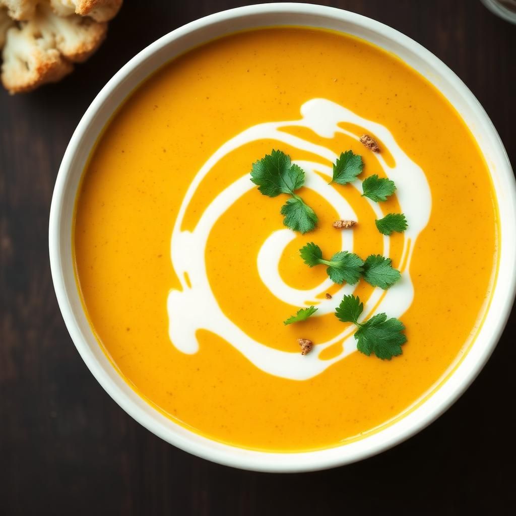 Halal Creamy Cauliflower Curry Soup