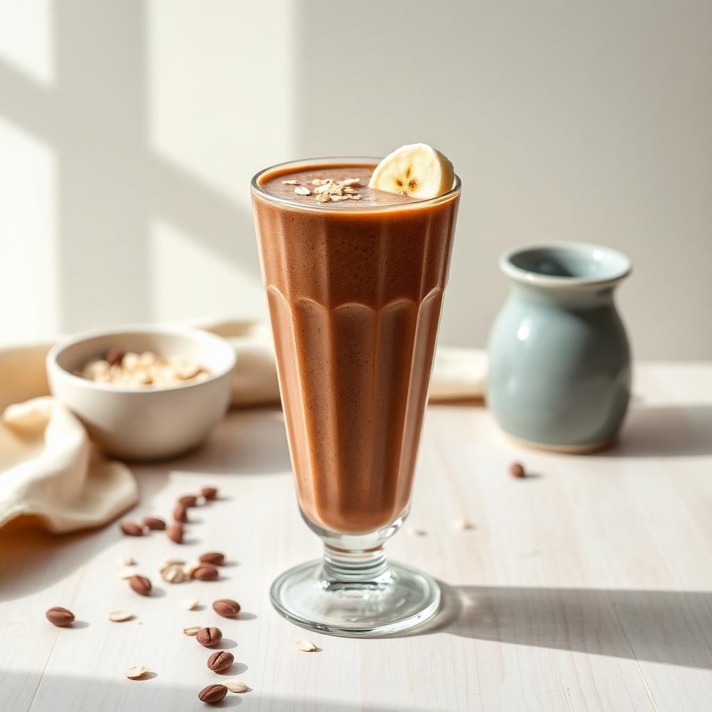 Halal Creamy Chocolate Banana Oat Smoothie Recipe