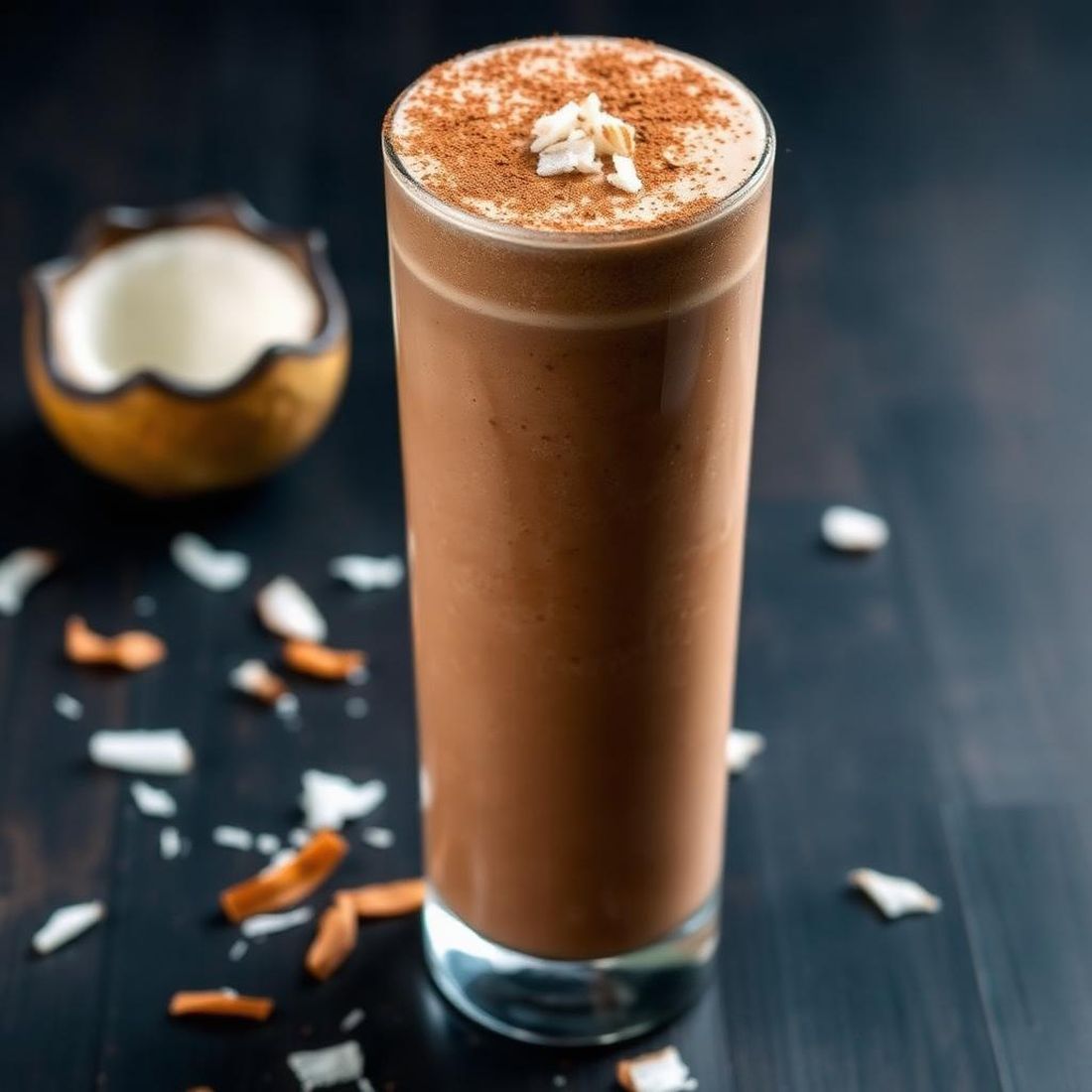 Halal Creamy Chocolate Coconut Protein Smoothie Recipe