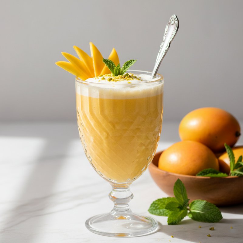 Halal Creamy Mango Lassi Style Smoothie Recipe