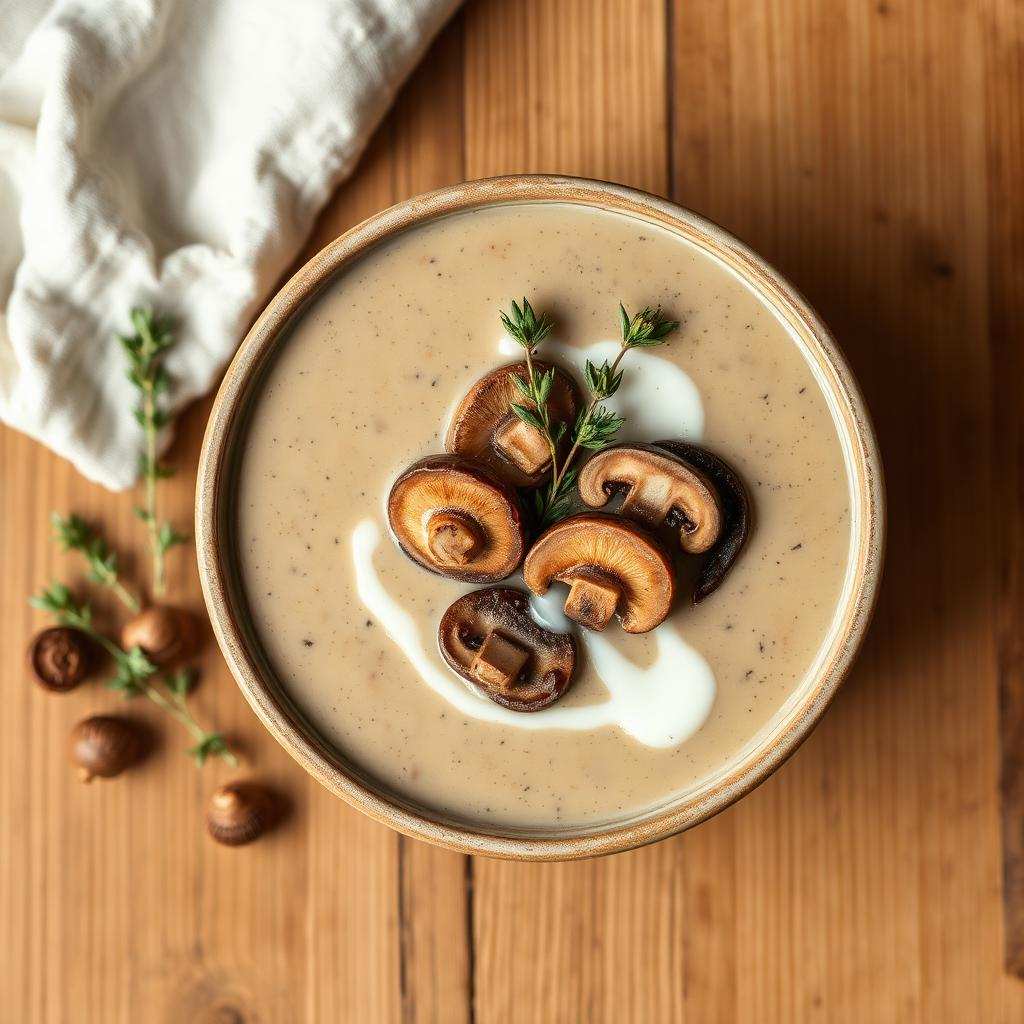 Halal Creamy Mushroom Soup (Coconut)