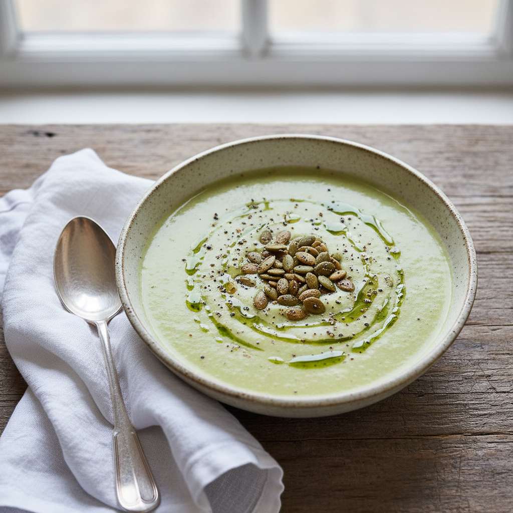 Halal Creamy Zucchini Soup (Healthy, Dairy-Free)