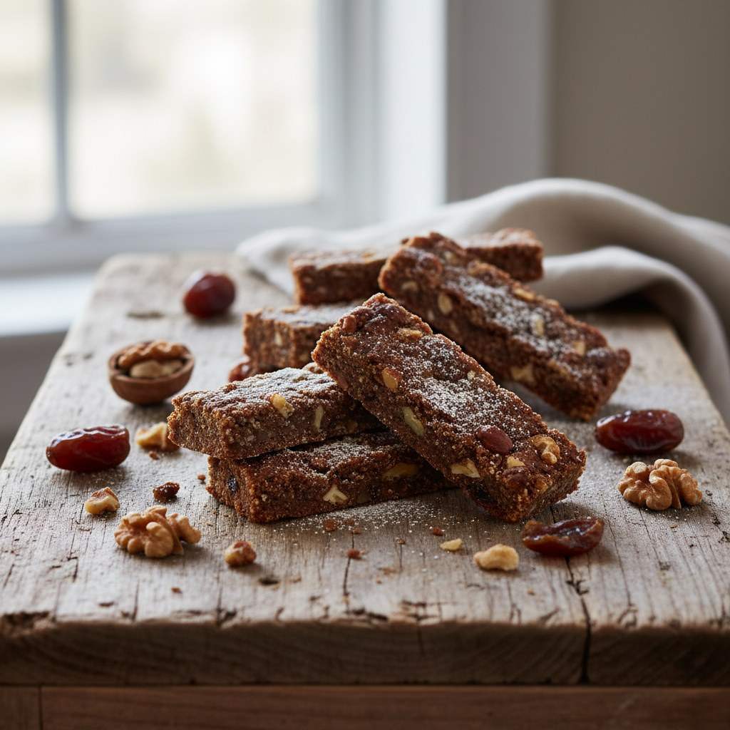 Halal Date Walnut Energy Bars Recipe No Bake