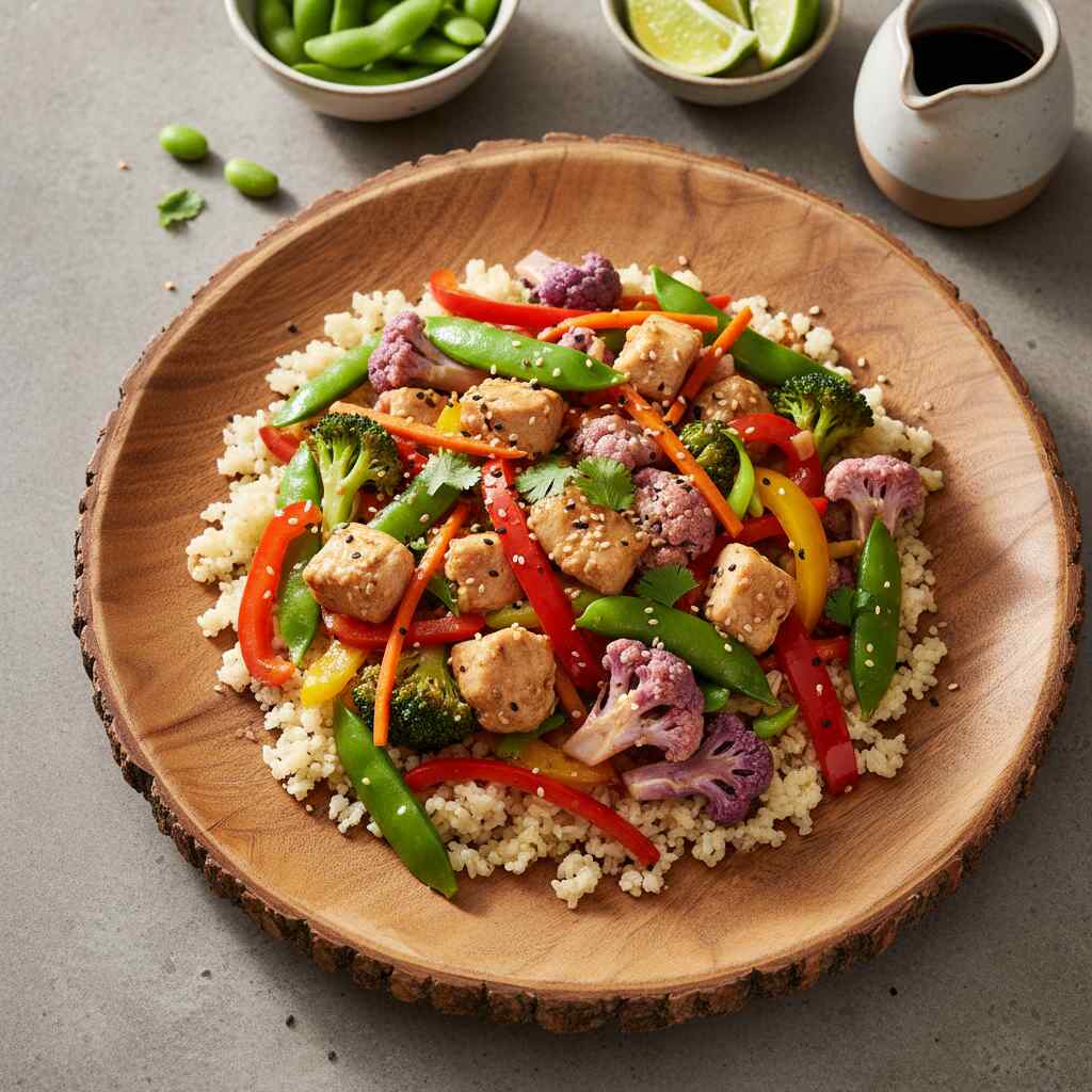 Halal Diabetic Friendly Chicken Cauliflower Stir Fry