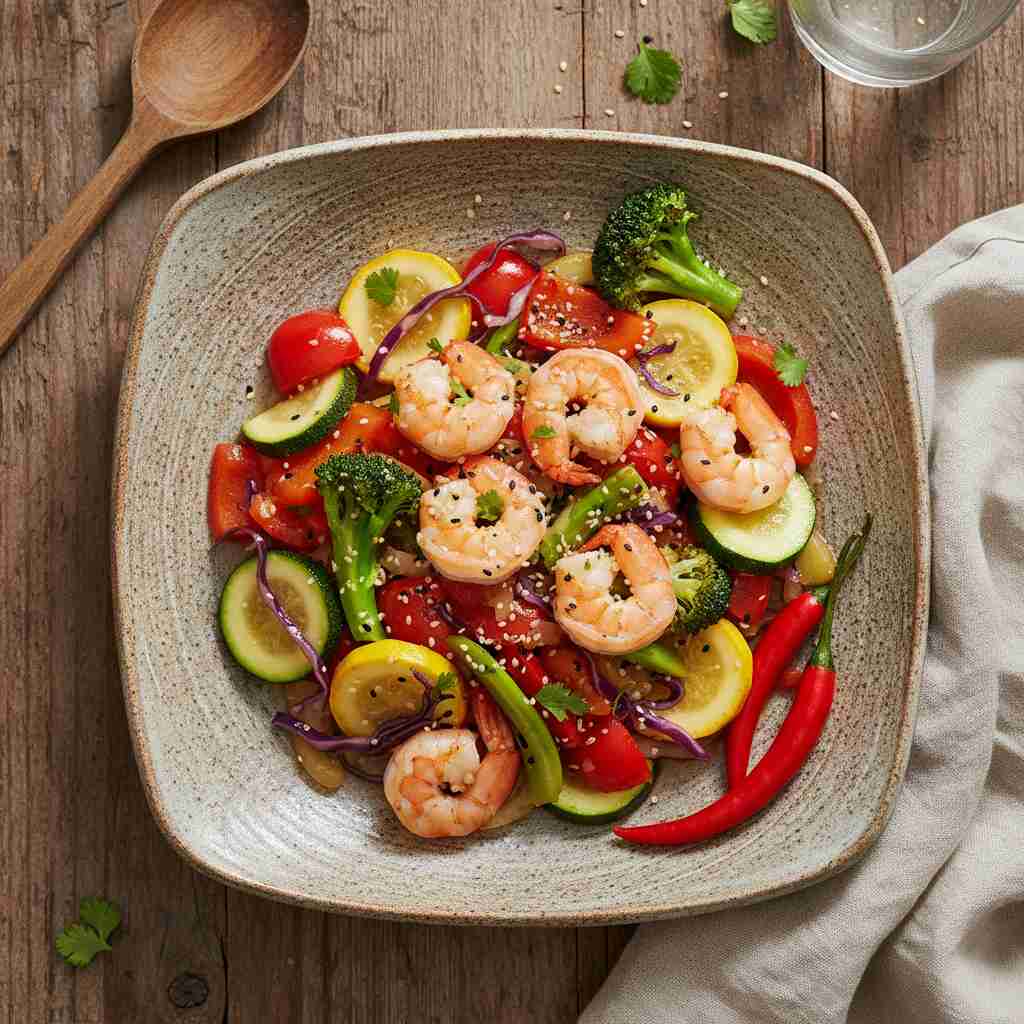 Halal Diabetic Friendly Shrimp Stir Fry