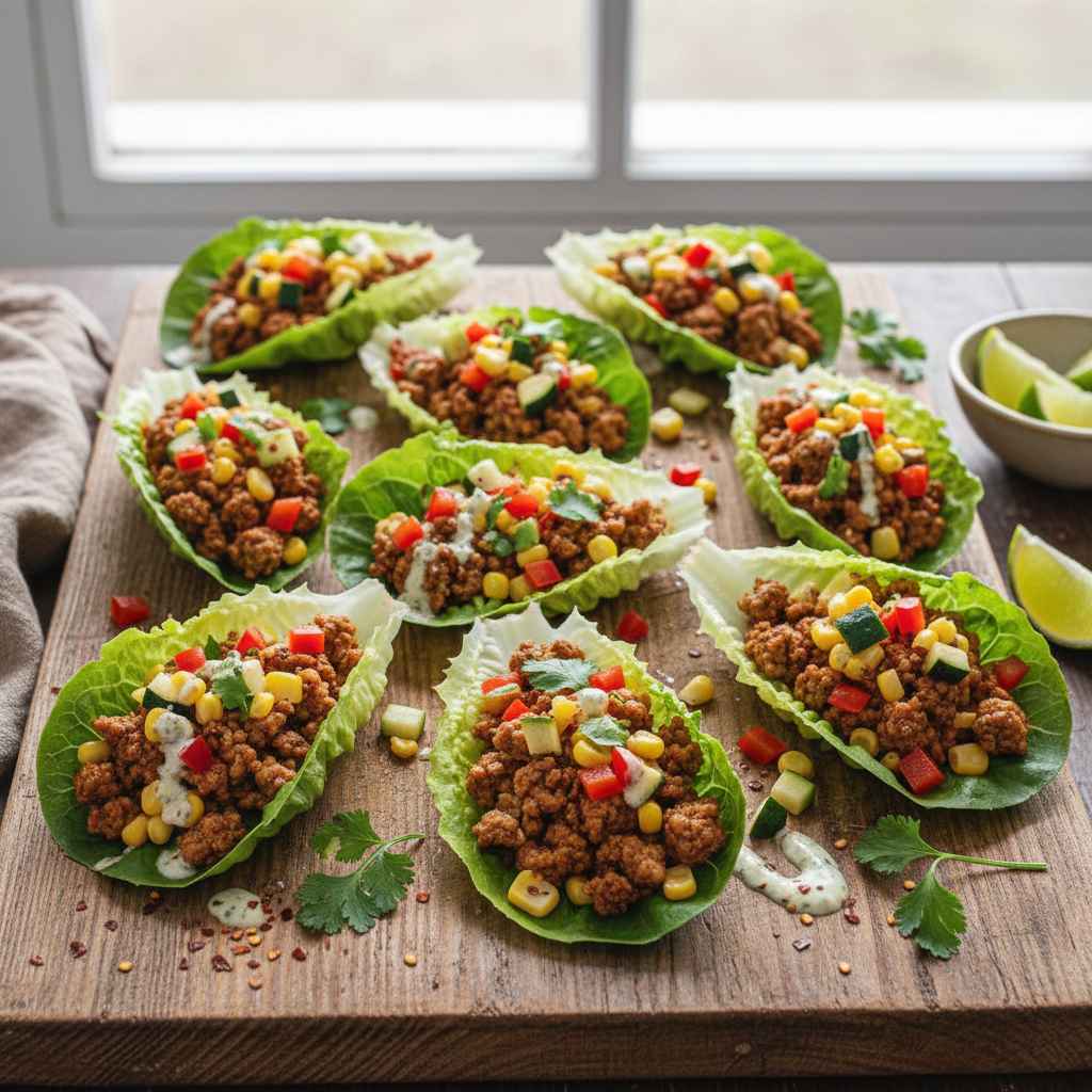 Halal Diabetic Friendly Turkey Lettuce Wraps