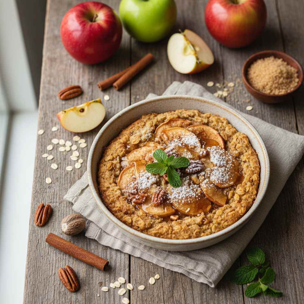 Halal Easy Baked Apple Pie Baked Oats Recipe