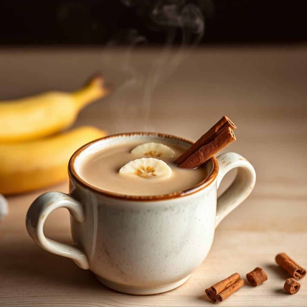 Halal Easy Banana Cinnamon Warm Drink Recipe