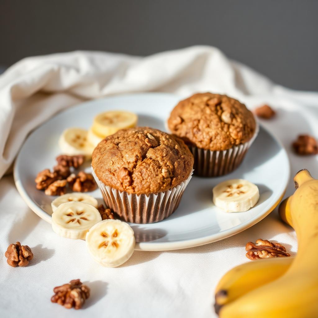Halal Easy Banana Walnut Protein Muffins Recipe