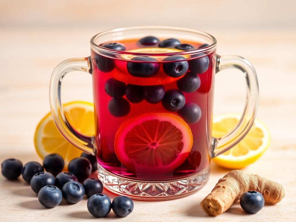 Halal Easy Blueberry Lemon Ginger Tea Recipe