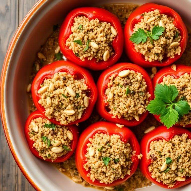 Halal Easy Bulgur Stuffed Tomatoes