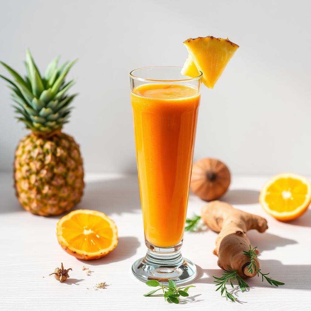 Halal Easy Carrot Pineapple Ginger Smoothie Recipe