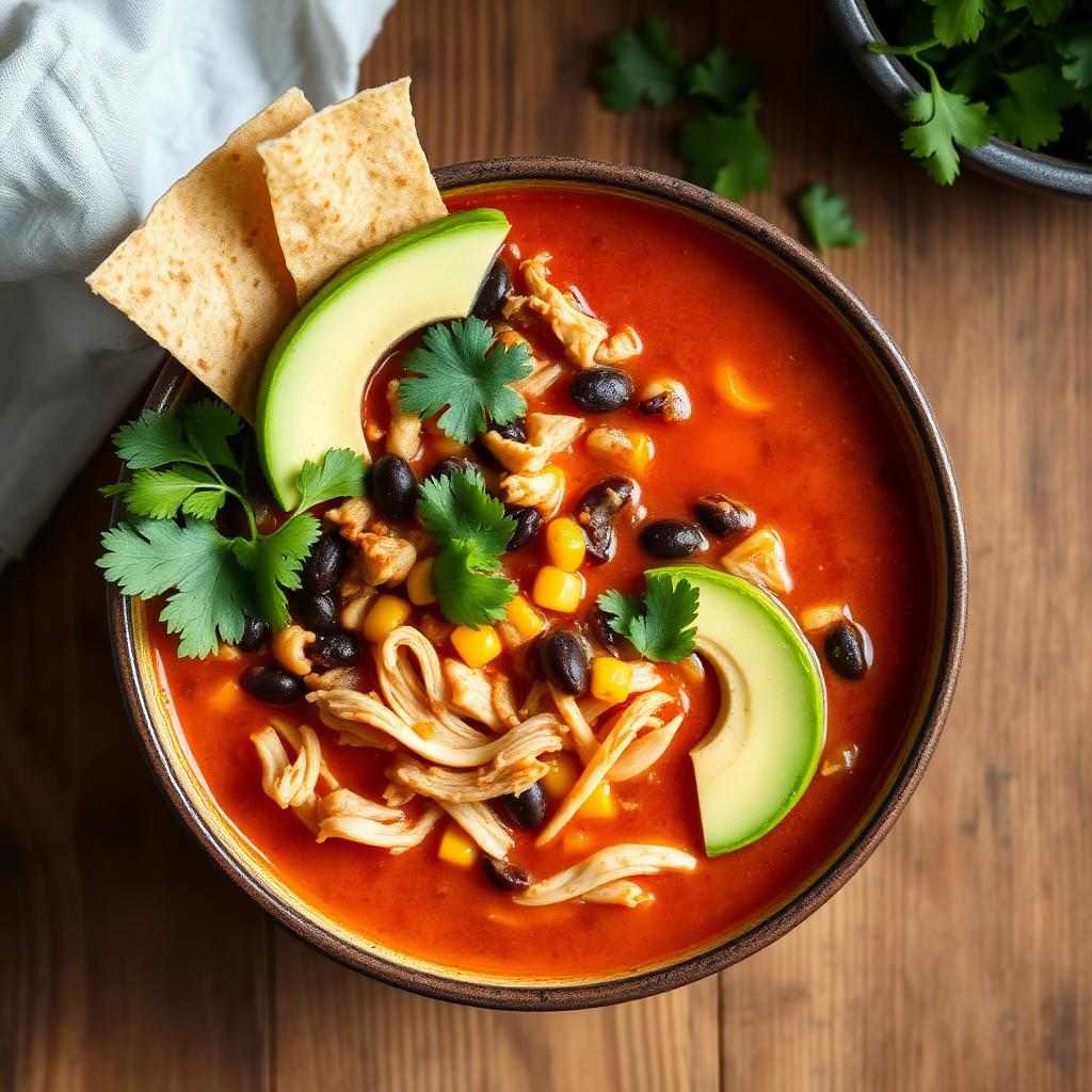 Halal Easy Chicken Tortilla Soup (Halal Style)