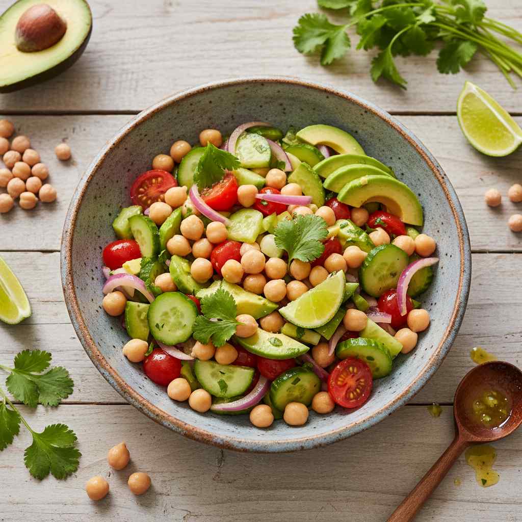 Halal Easy Chickpea Avocado Salad Recipe