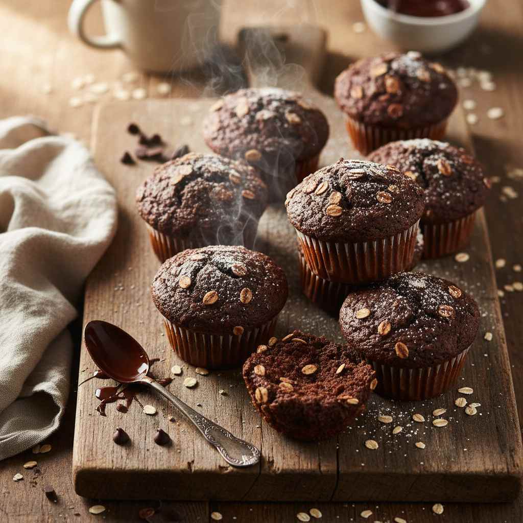 Halal Easy Chocolate Oat Muffins Recipe