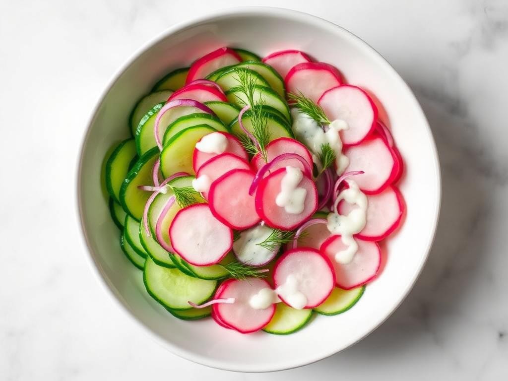 Halal Easy Cucumber Radish Salad Recipe