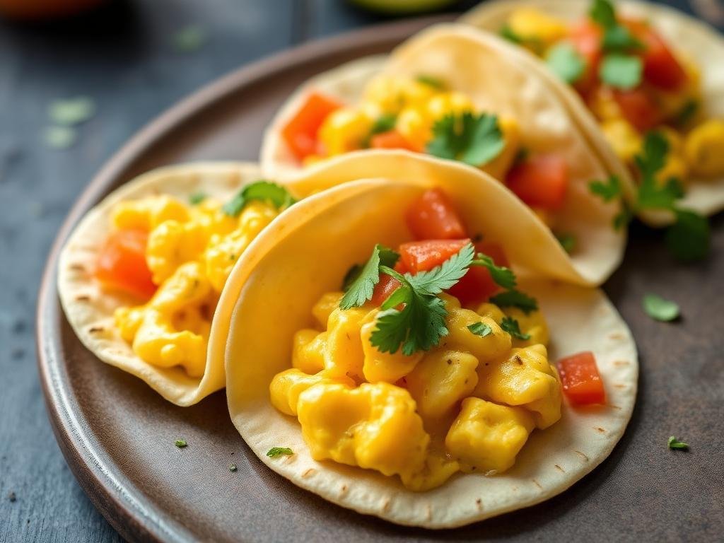 Halal Egg Breakfast Tacos