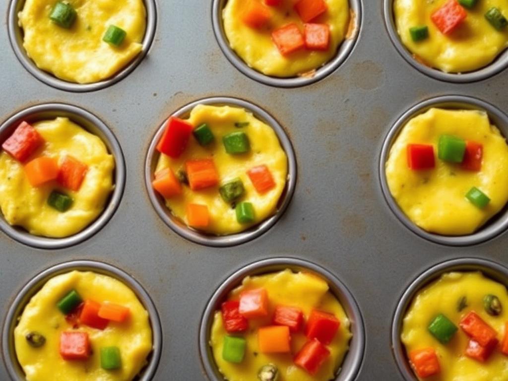 Halal Egg Muffin Cups with Bell Pepper