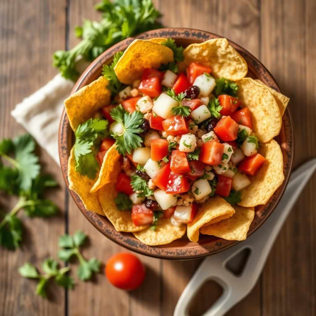 Halal Easy Fattoush Inspired Pita Chip Salad