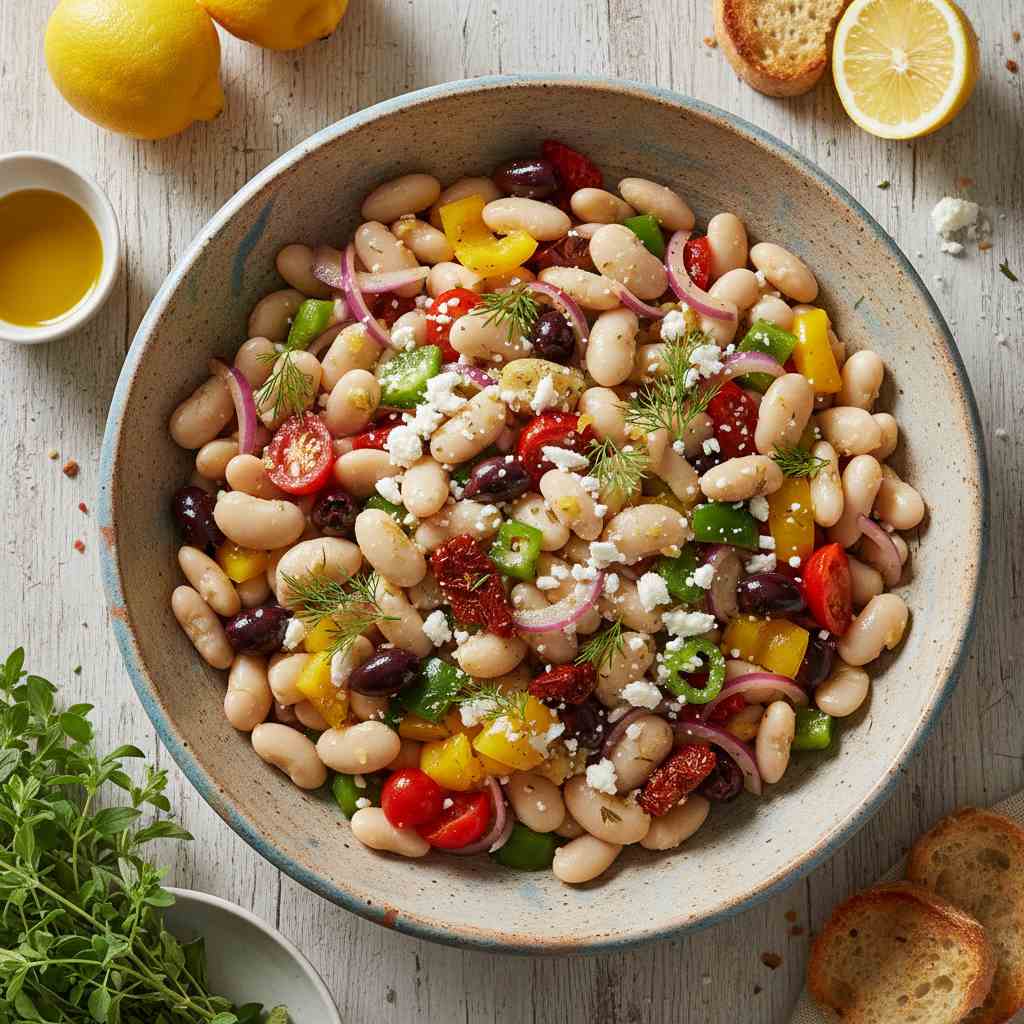 Halal Easy Greek Giant Bean Salad (Gigantes)