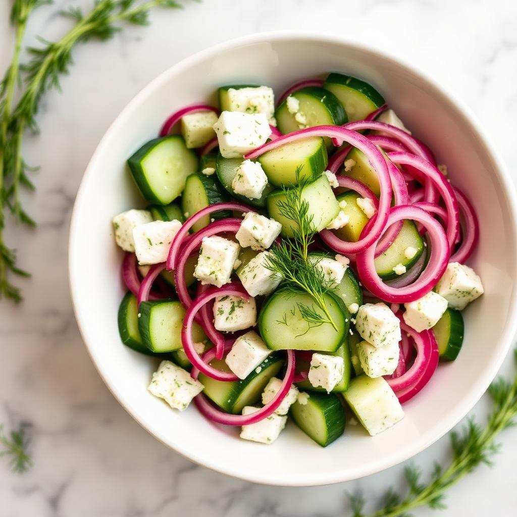 Halal Easy Greek Style Cucumber Salad