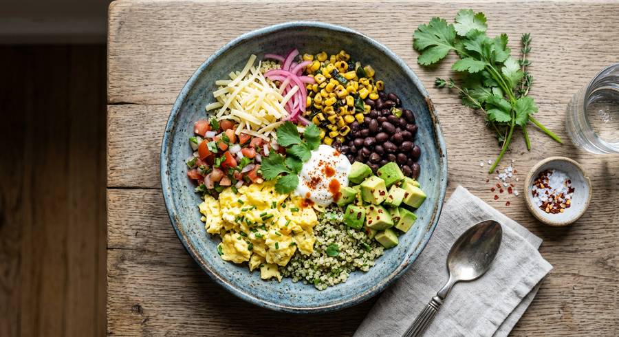 Halal Healthy Breakfast Burrito Bowl