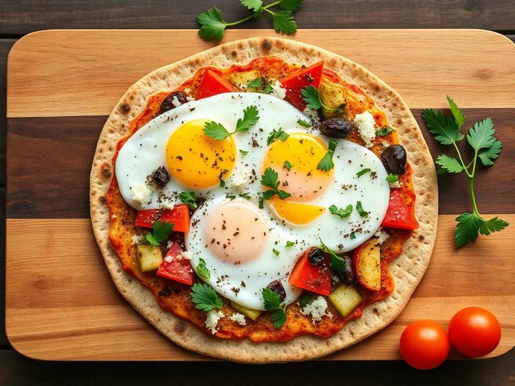 Halal Healthy Breakfast Pizza