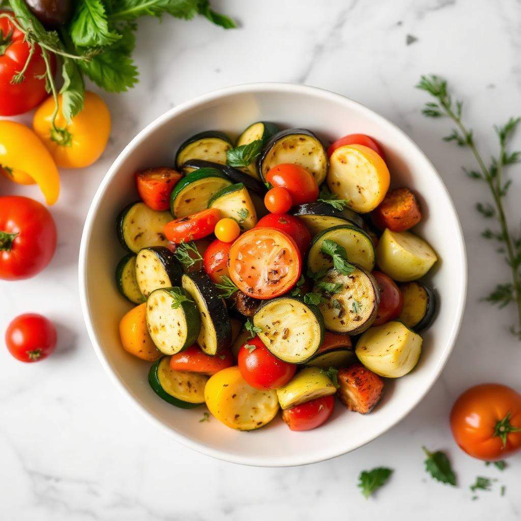 Halal Easy Herb Roasted Vegetable Salad