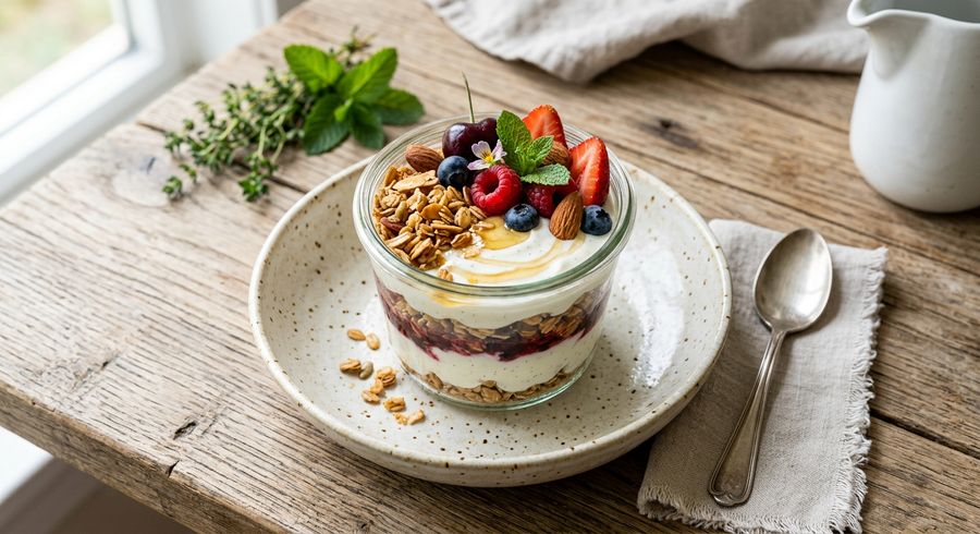 Halal Honey Almond Granola Parfait