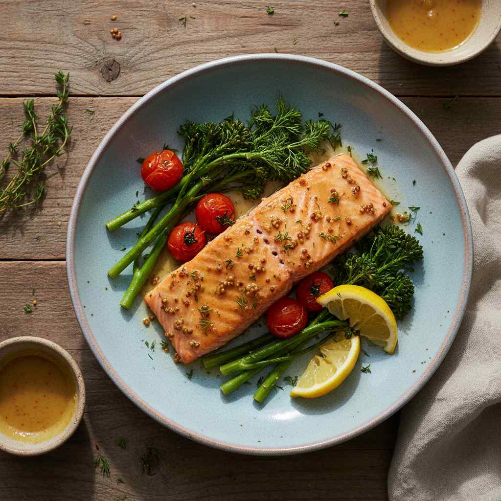 Halal Easy Honey Mustard Salmon Recipe