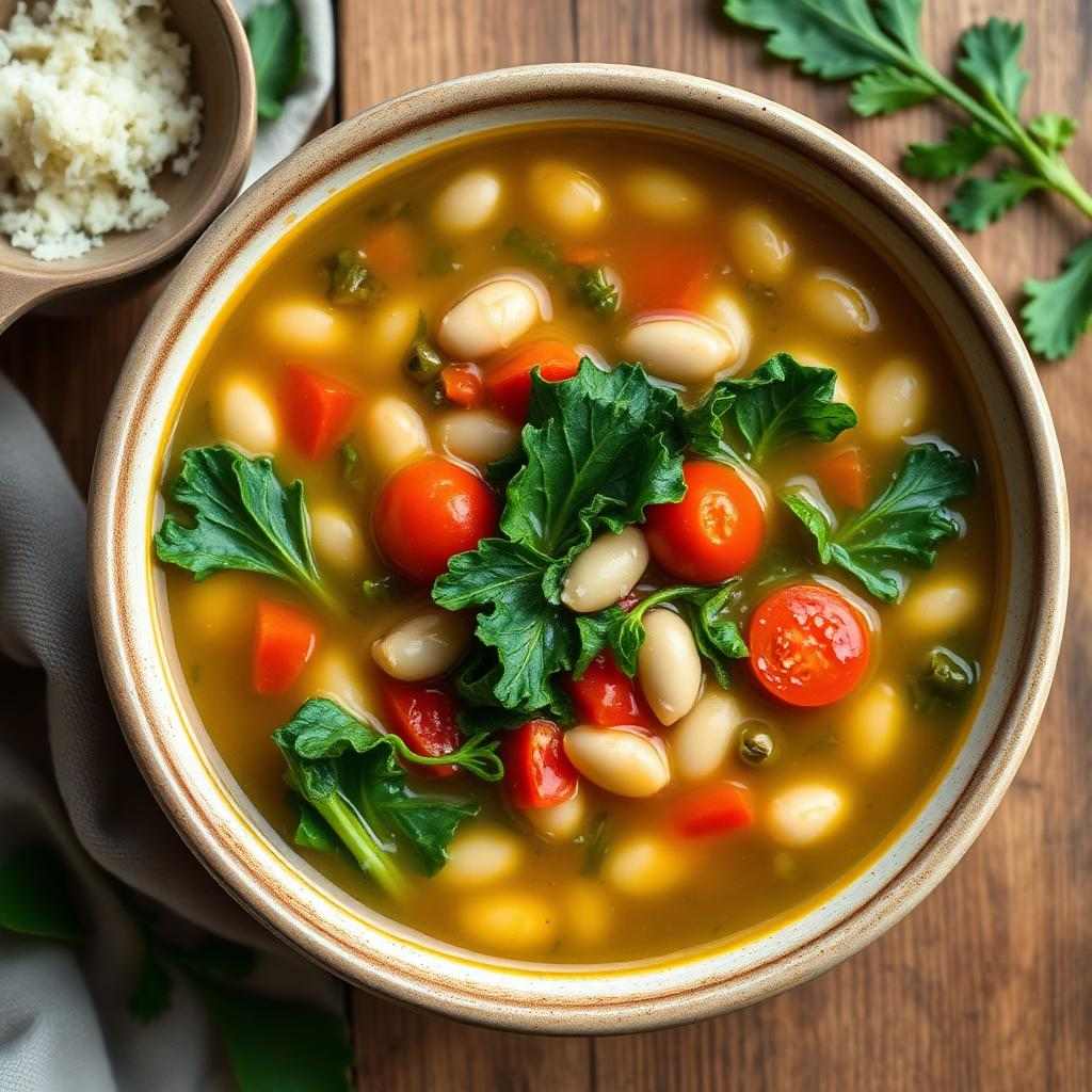 Halal Easy Kale White Bean Soup