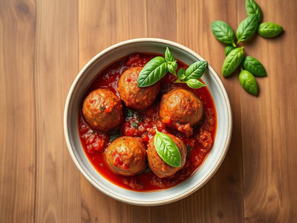 Halal Easy Lentil Meatballs Marinara
