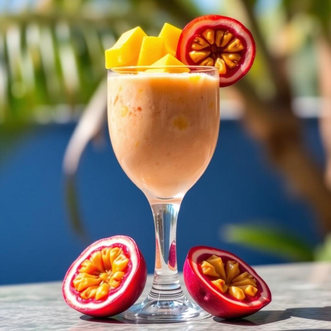 Halal Easy Mango Passion Fruit Smoothie Recipe