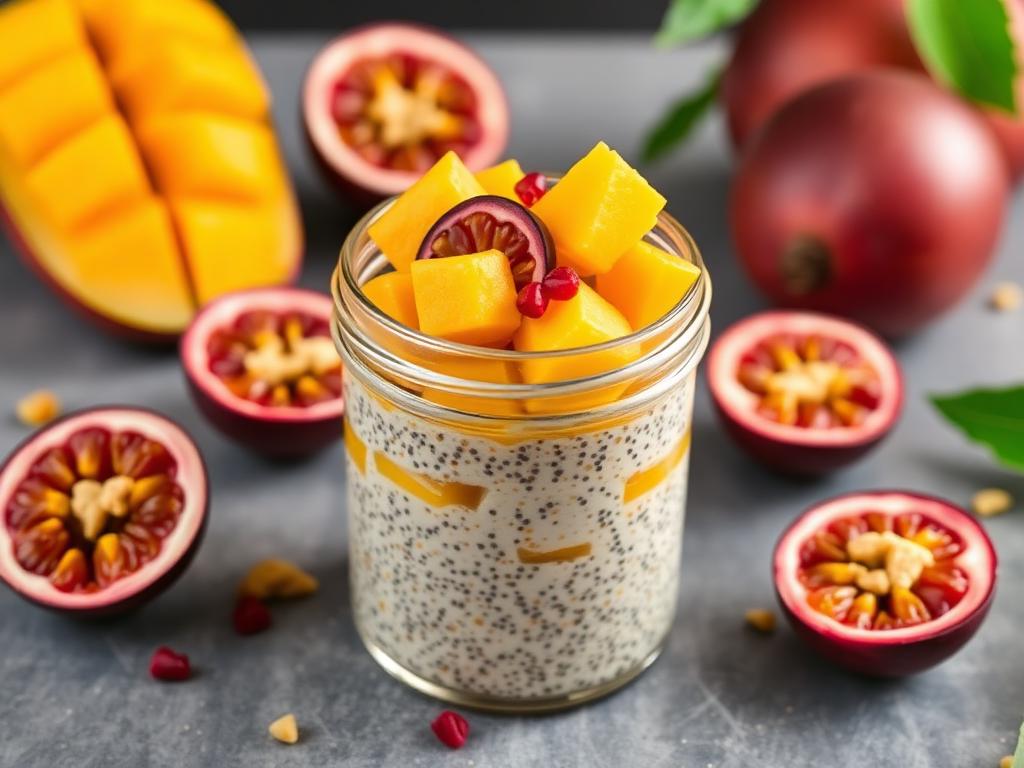 Halal Easy Mango Passionfruit Chia Pudding Recipe