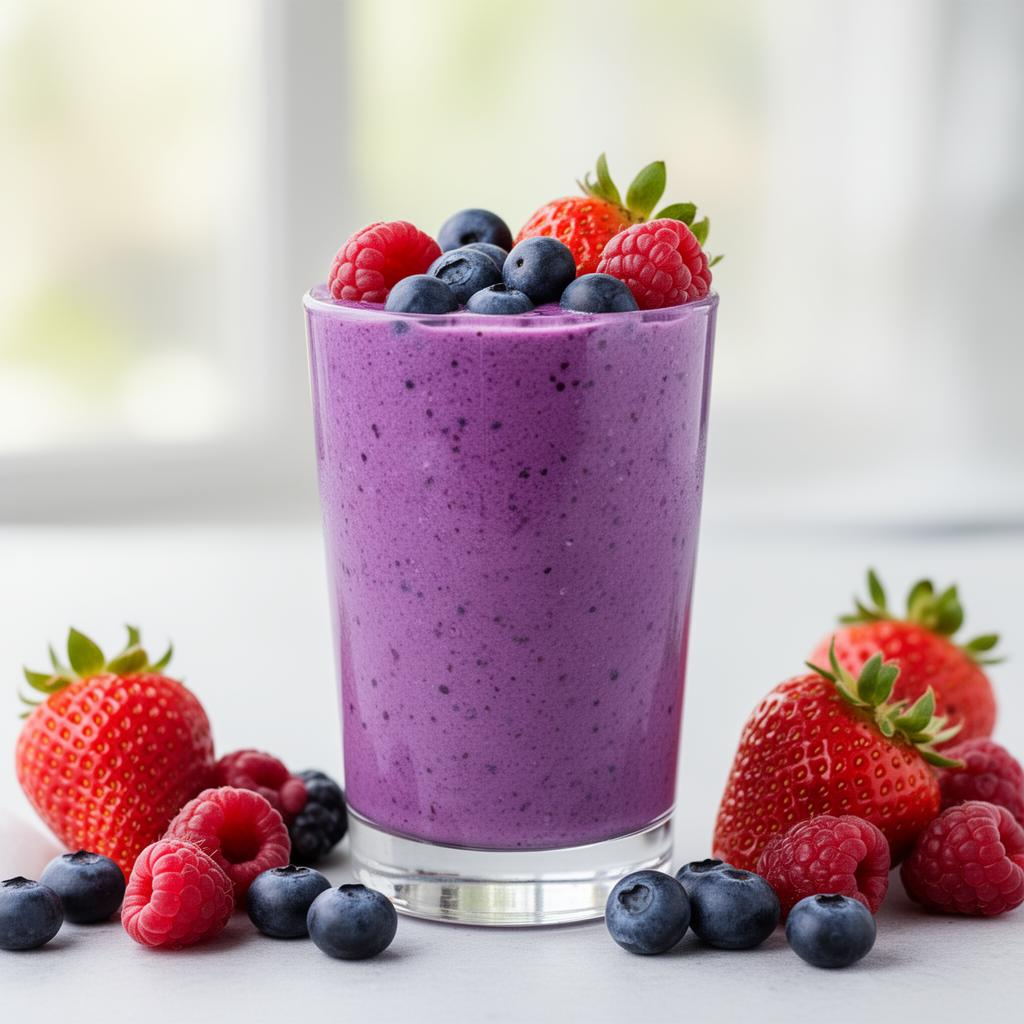 Halal Easy Mixed Berry Coconut Water Smoothie