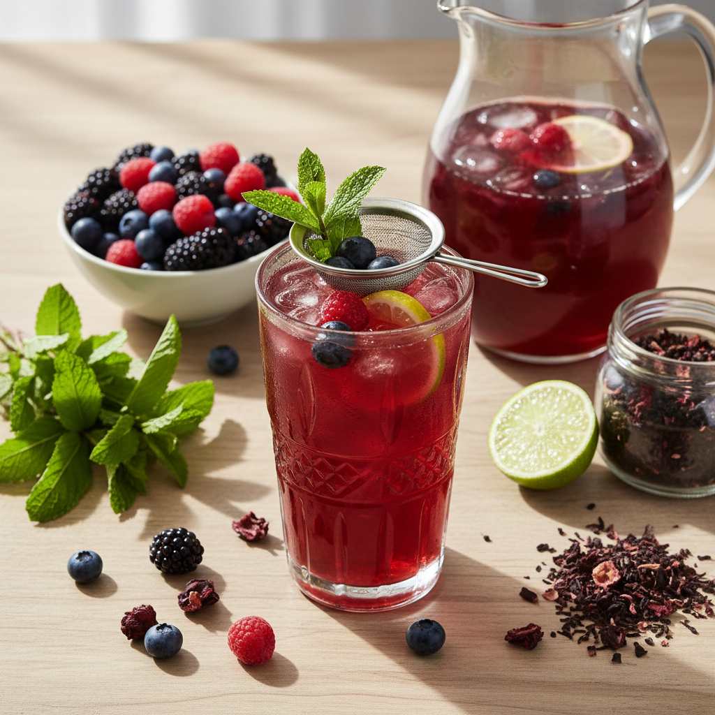 Halal Easy Mixed Berry Hibiscus Iced Tea