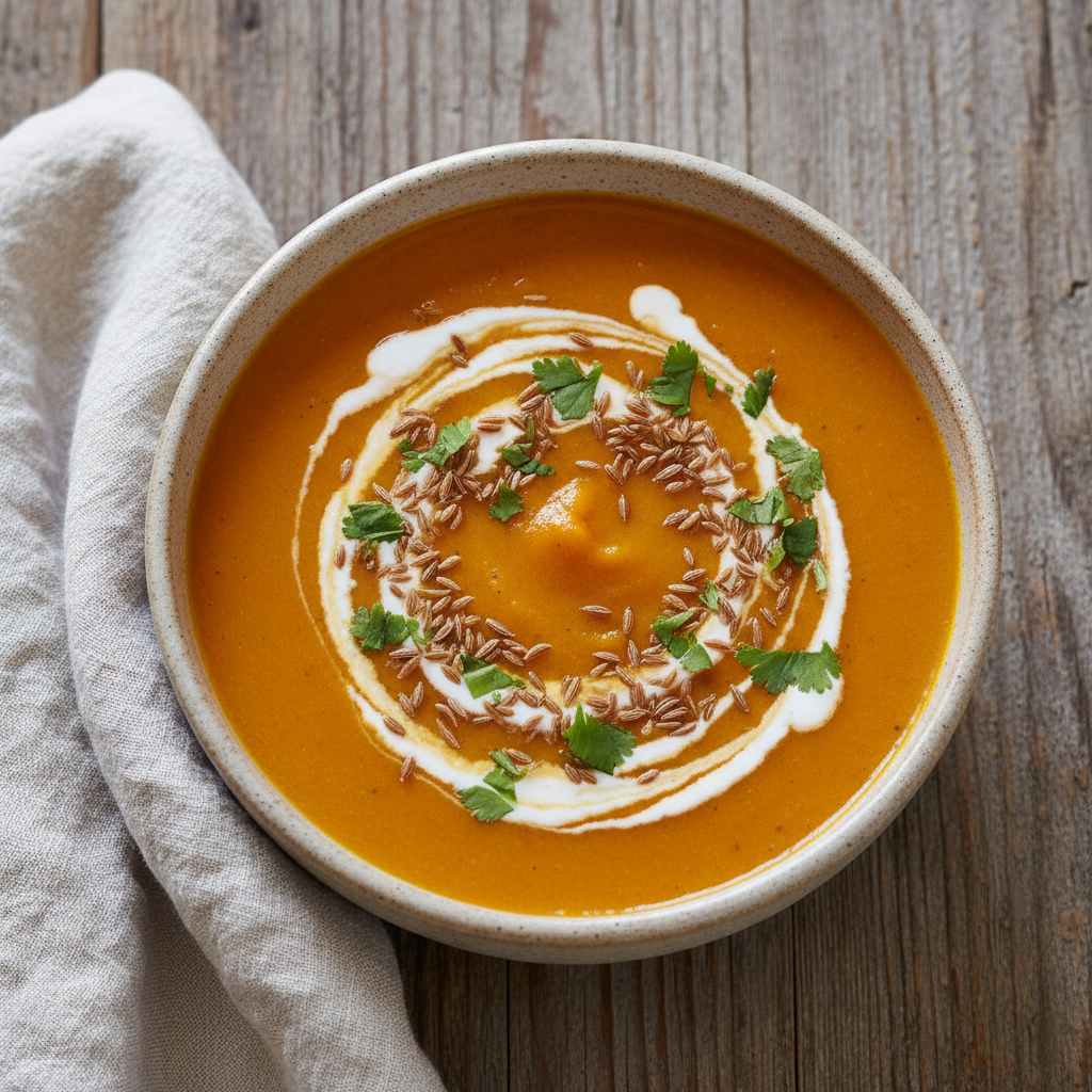 Halal Easy Moroccan Carrot Ginger Soup