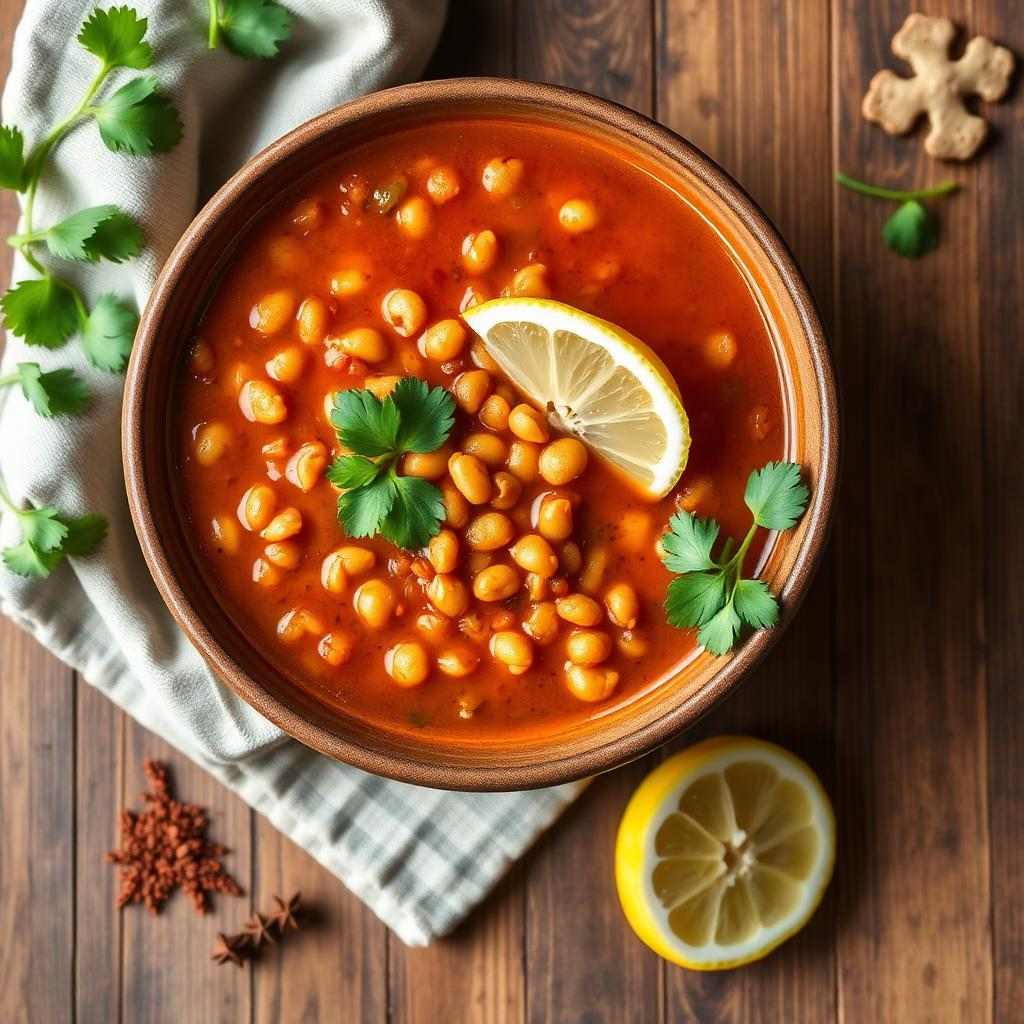 Halal Easy Moroccan Lentil Chickpea Soup