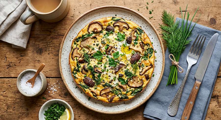 Halal Mushroom Egg White Frittata
