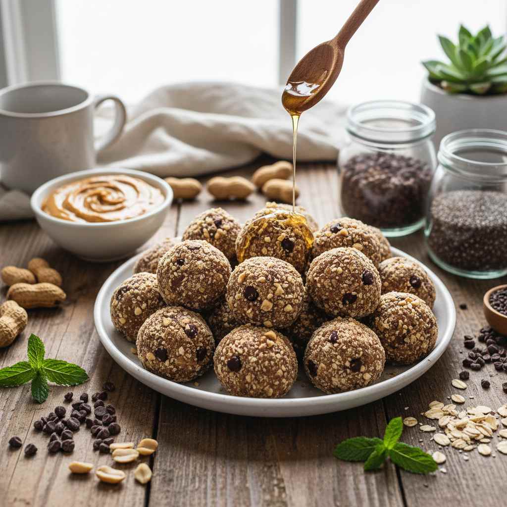 Halal Easy No-Bake Peanut Butter Protein Balls Recipe