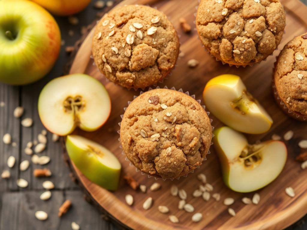 Halal Easy Oat Flour Apple Muffins Recipe