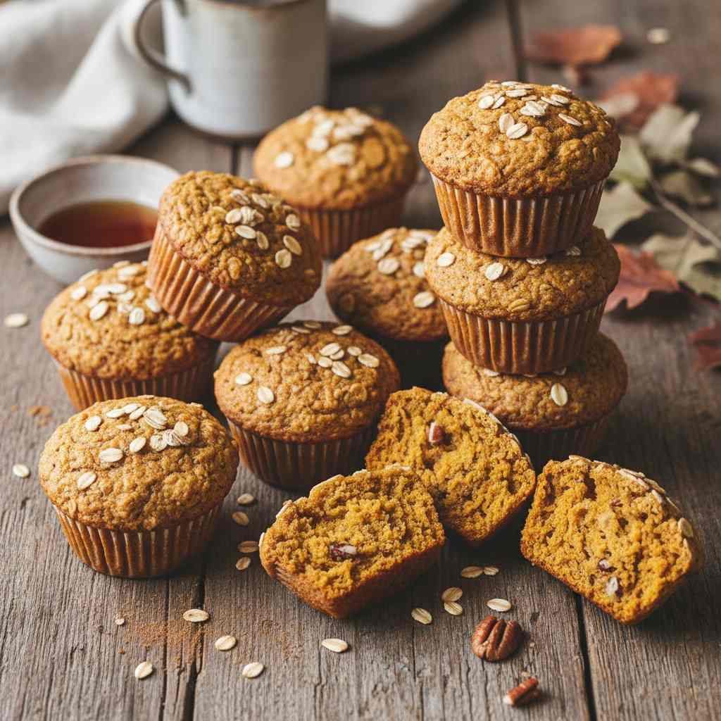 Halal Easy Oat Flour Pumpkin Muffins Recipe