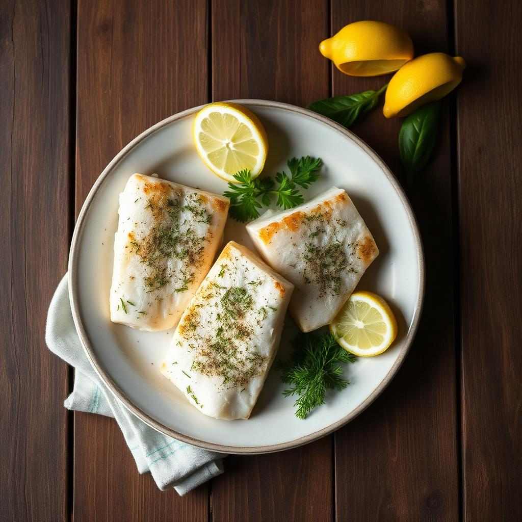 Halal Easy Oven Baked Cod with Herbs Recipe