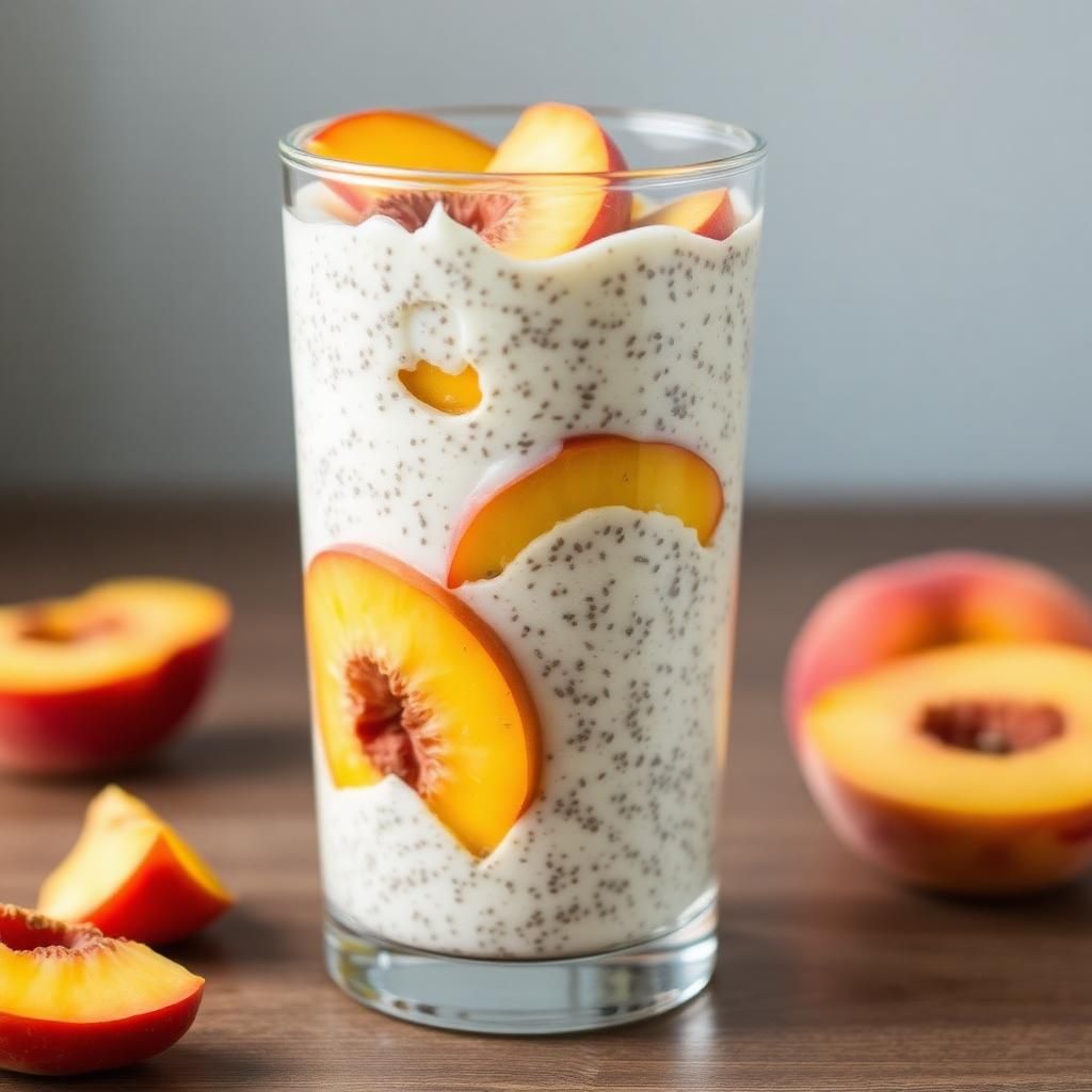 Halal Easy Peach Chia Pudding Recipe Low Sugar Recipe