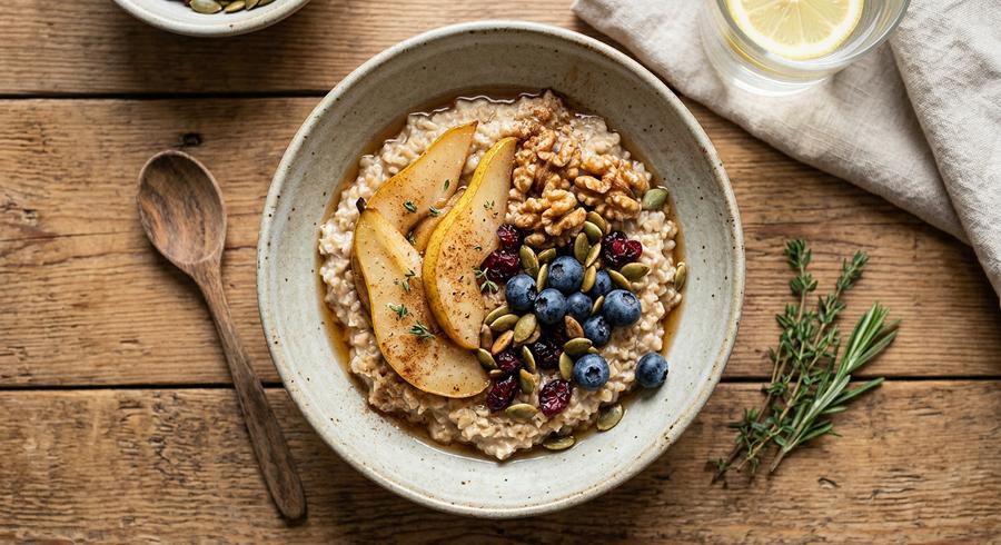 Halal Pear Walnut Oatmeal