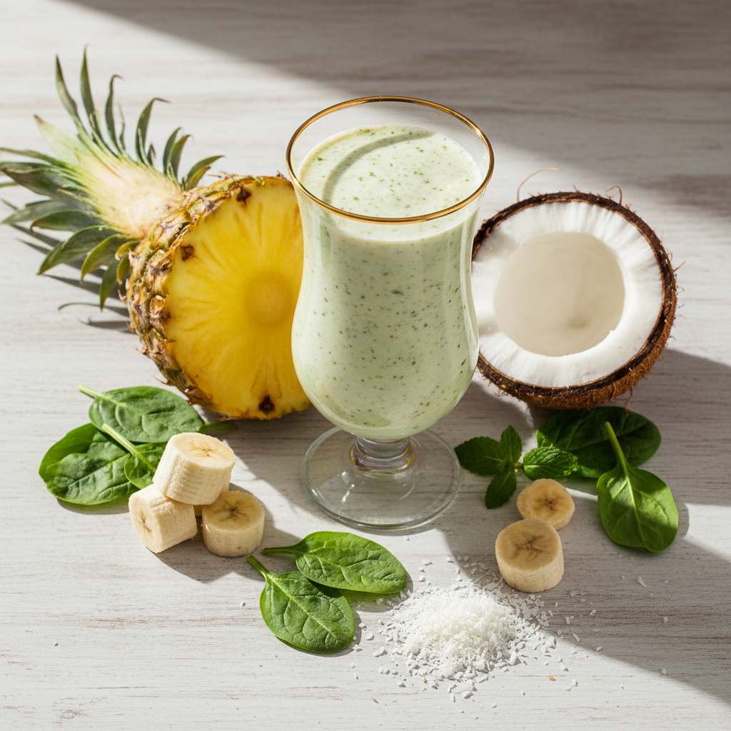 Halal Easy Pineapple Coconut Green Smoothie