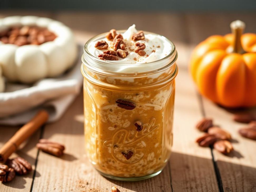 Halal Pumpkin Pie Overnight Oats